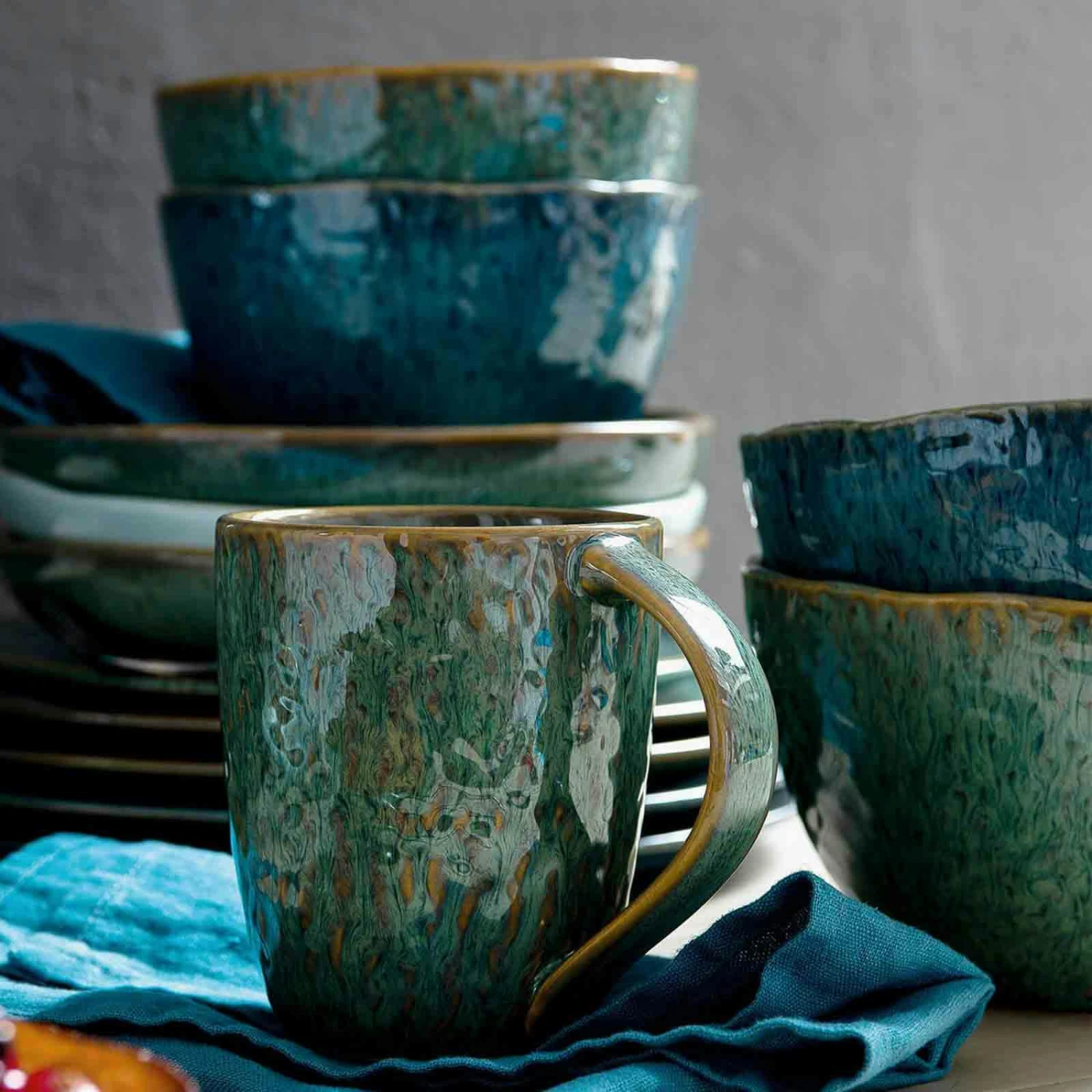 Leonardo MATERA Keramikteller 22,5 Cm Blau 9 Leonardo MATERA Keramikteller 22,5 Cm Blau – Bild 7