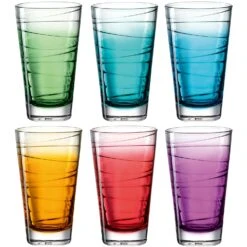 Leonardo Trinkglas VARIO STRUTTURA 6 Stück Sortiert 280 Ml Farbverlauf