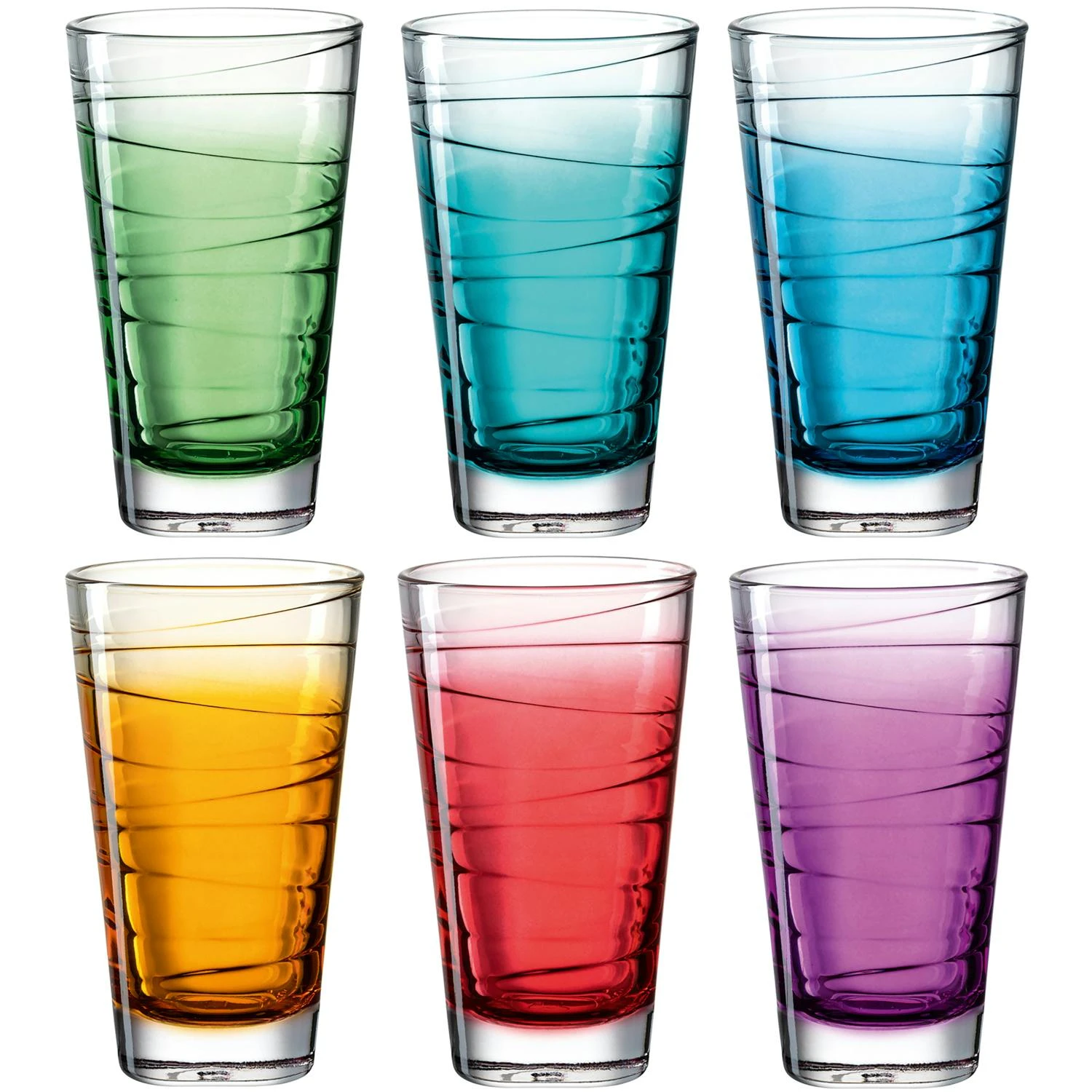 Leonardo Trinkglas VARIO STRUTTURA 6 Stück Sortiert 280 Ml Farbverlauf 3 Leonardo Trinkglas VARIO STRUTTURA 6 Stück Sortiert 280 Ml Farbverlauf