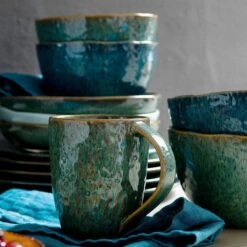 Leonardo MATERA Keramikteller 27 Cm Blau -Leonardo 24e117c4 fcaa 4c32 8182 d0145520e36b