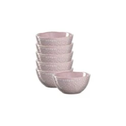 Leonardo MATERA Keramikschale Klein 12 Cm Rosa 6er Set - A