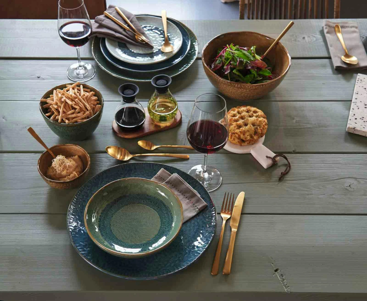 Leonardo MATERA Keramikteller Pizzateller 32 Cm Grün 9 Leonardo MATERA Keramikteller Pizzateller 32 Cm Grün – Bild 7