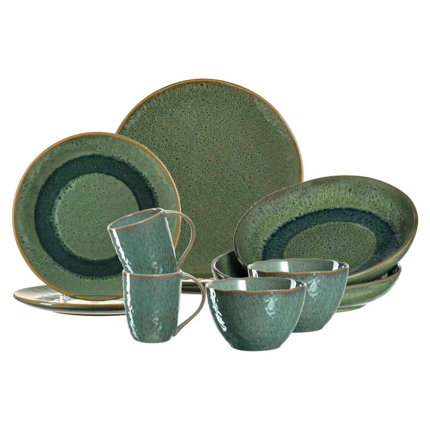 Leonardo MATERA Geschirr Tafelservice Grün 10-teilig 2 Leonardo MATERA Geschirr Tafelservice Grün 10-teilig