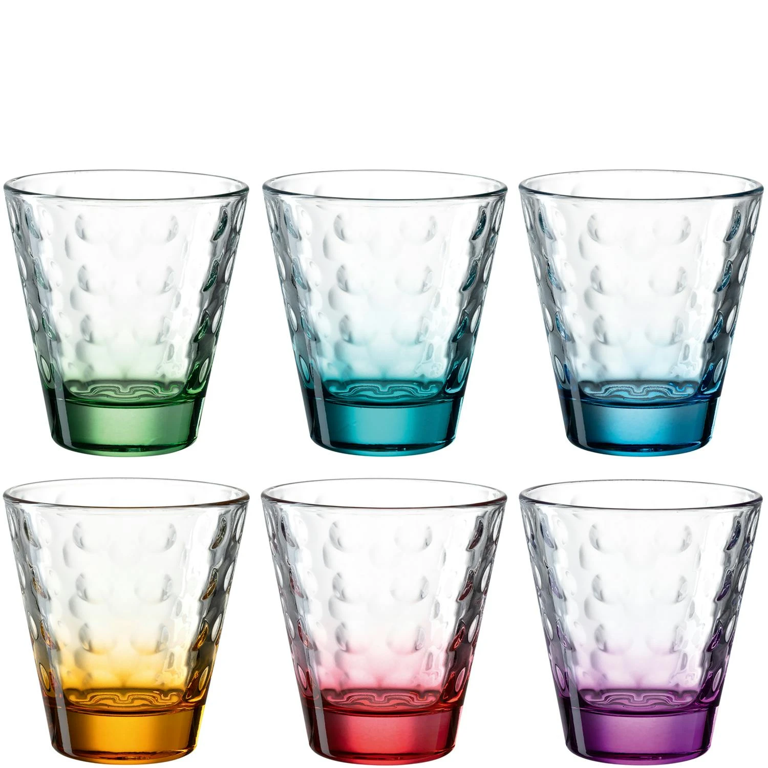 Leonardo Trinkglas OPTIC 6 Stück Sortiert 215 Ml Violett 3 Leonardo Trinkglas OPTIC 6 Stück Sortiert 215 Ml Violett