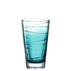 Leonardo Longdrinkglas 200 Ml Vario [6 Stück] Türkis Rund Ø 7,5 X H 13 Cm