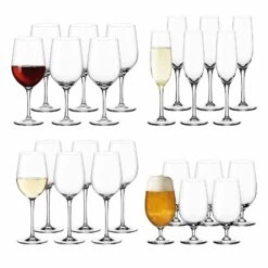 Leonardo CIAO+ Gläserset Bier, Sekt, Wein 24-tlg.