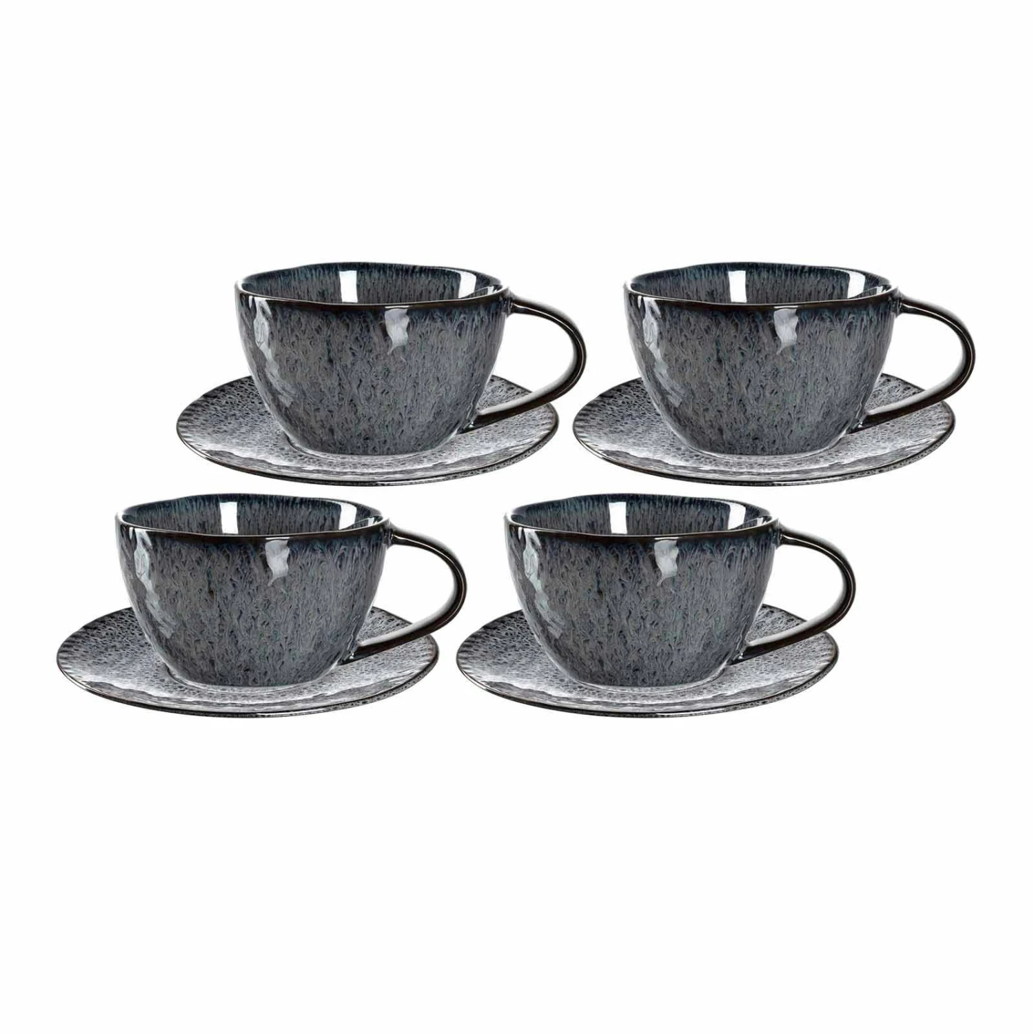 Leonardo MATERA Cappuccino Set Anthrazit 8-teilig 3 Leonardo MATERA Cappuccino Set Anthrazit 8-teilig