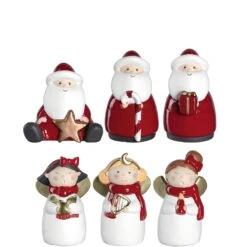 Leonardo Engel/Nikoläuse NATALE 6 Stück Sortiert 8 Cm