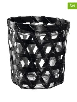 Leonardo Teelichthalter In Schwarz - (H)9 Cm X Ø 9,5 Cm